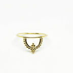 anillo crown, chapado en oro 24k