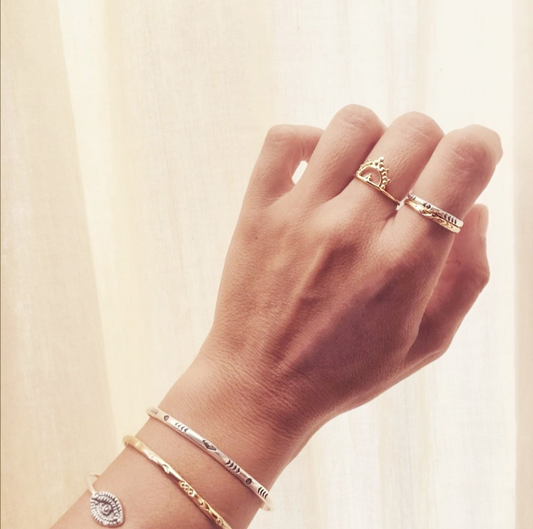 pulsera stampa chapada en oro de 24k