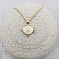 24k gold plated medallion pendant