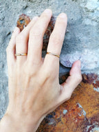 anillo stampa chapado en oro de 24k