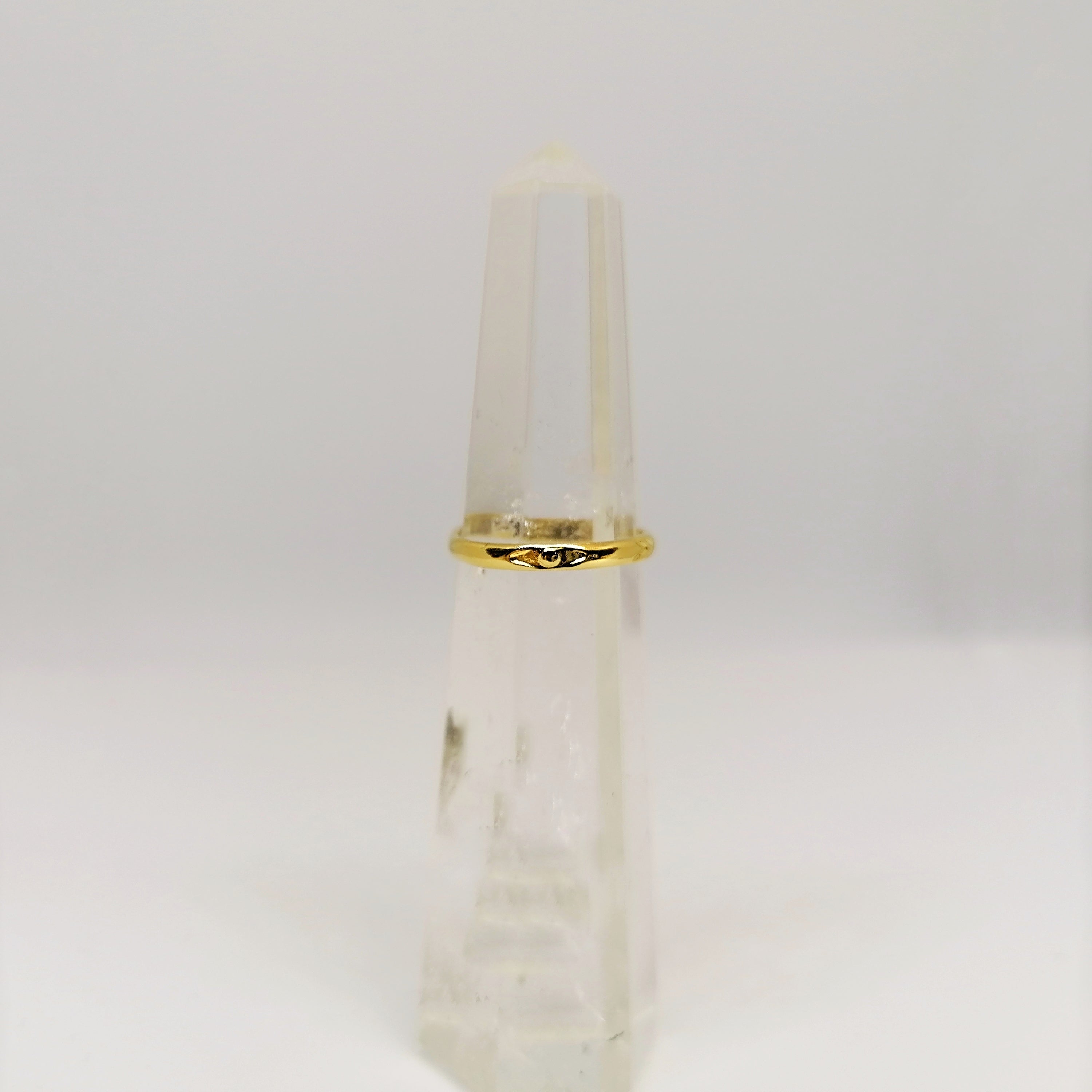 anillo stampa chapado en oro de 24k