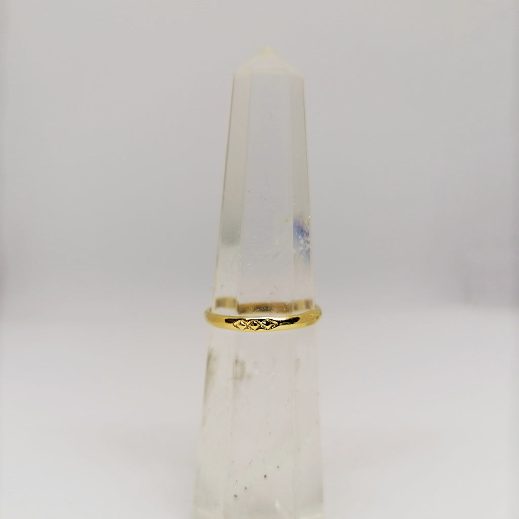 anillo stampa chapado en oro de 24k