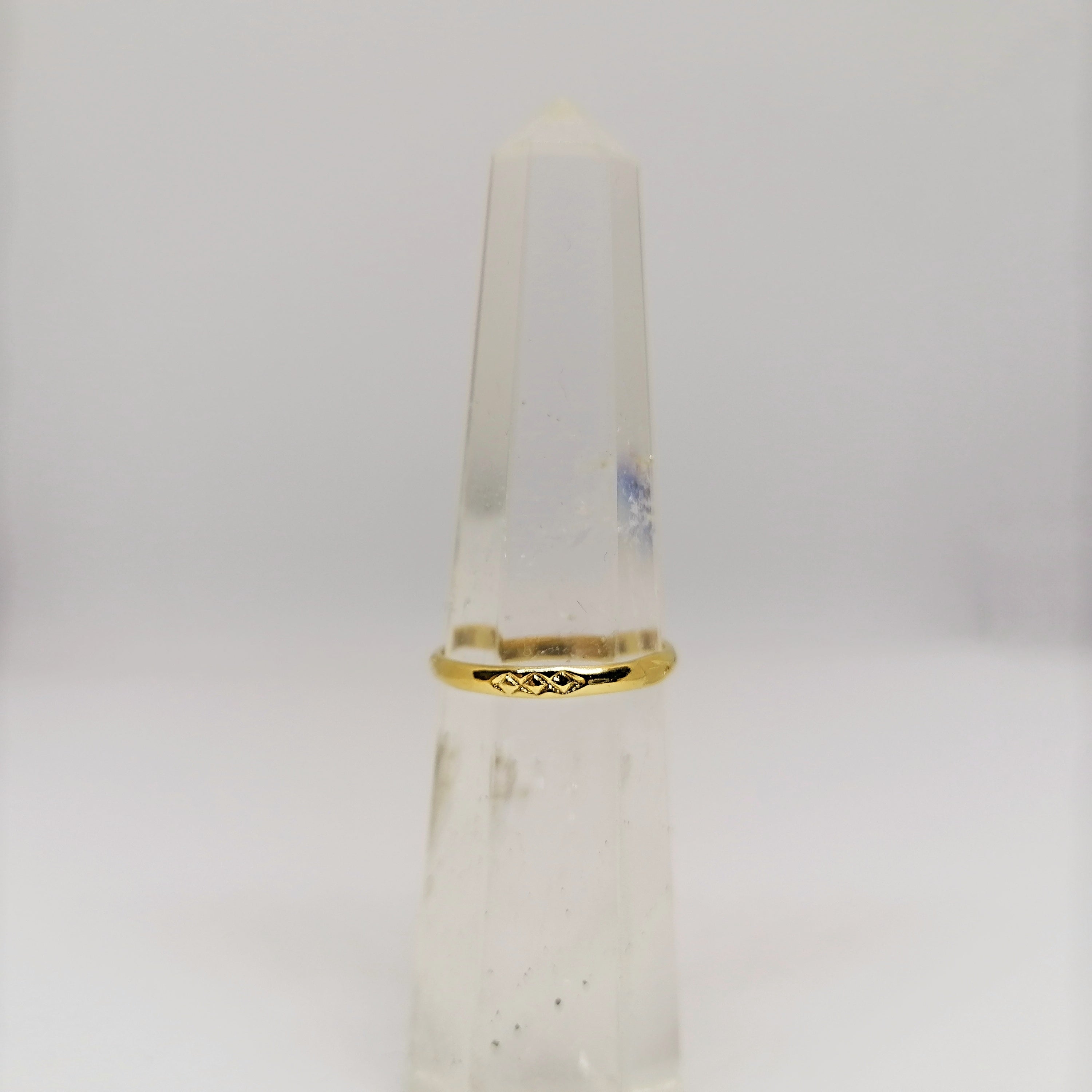 anillo stampa chapado en oro de 24k