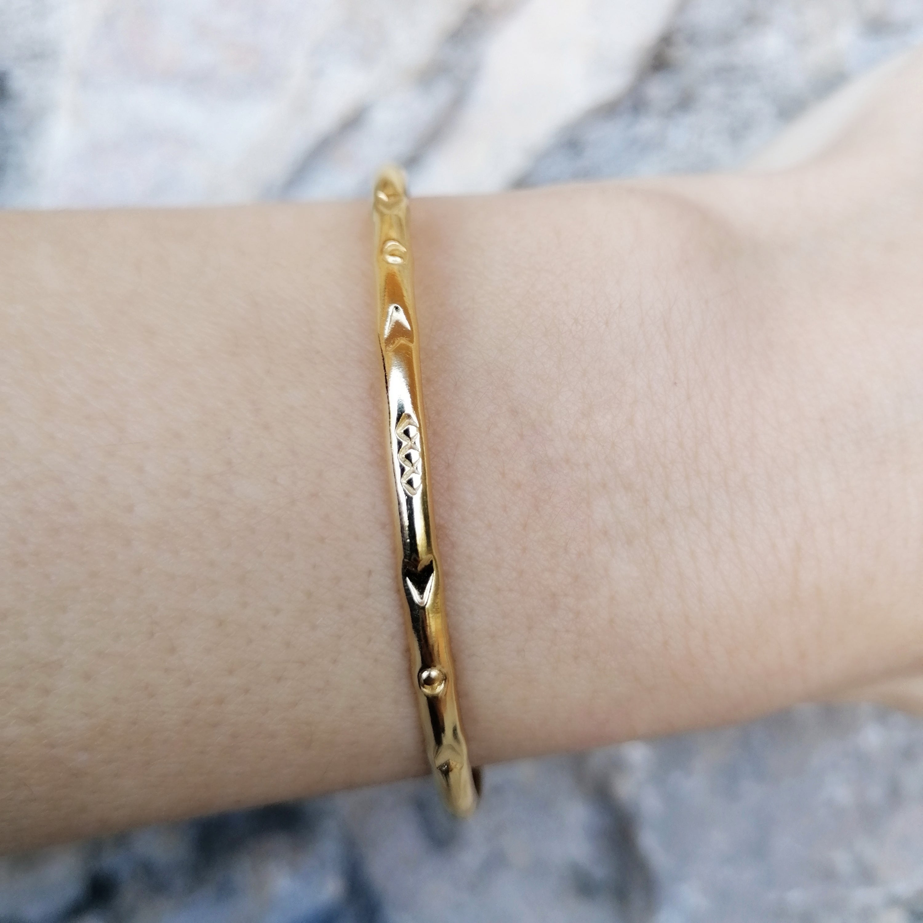 pulsera stampa chapada en oro de 24k