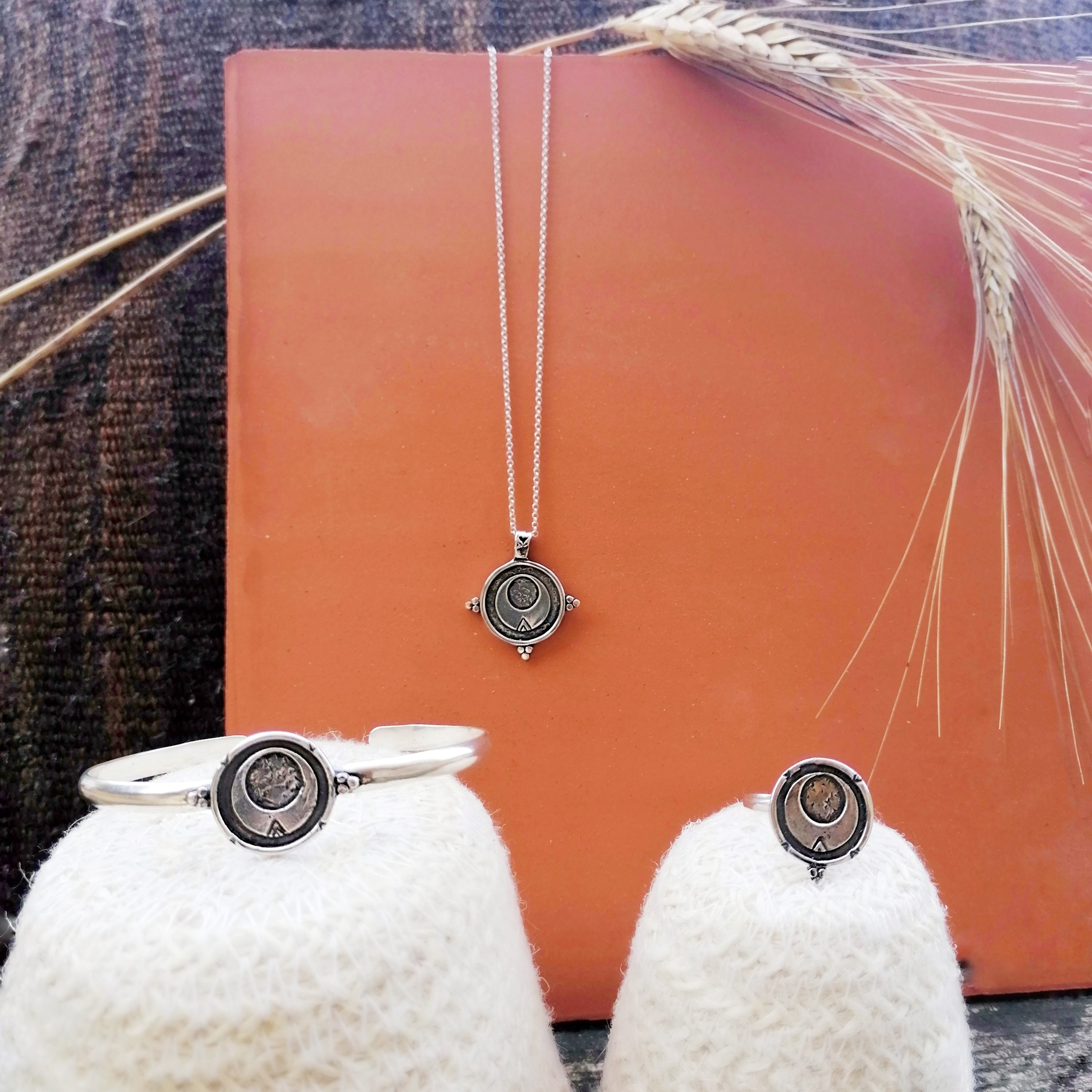 colgante medallon plata de ley 925