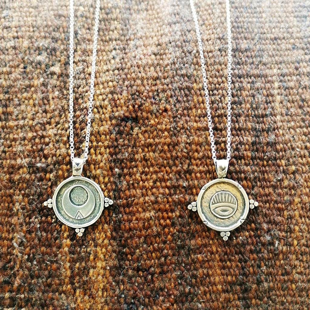 colgante medallon plata de ley 925