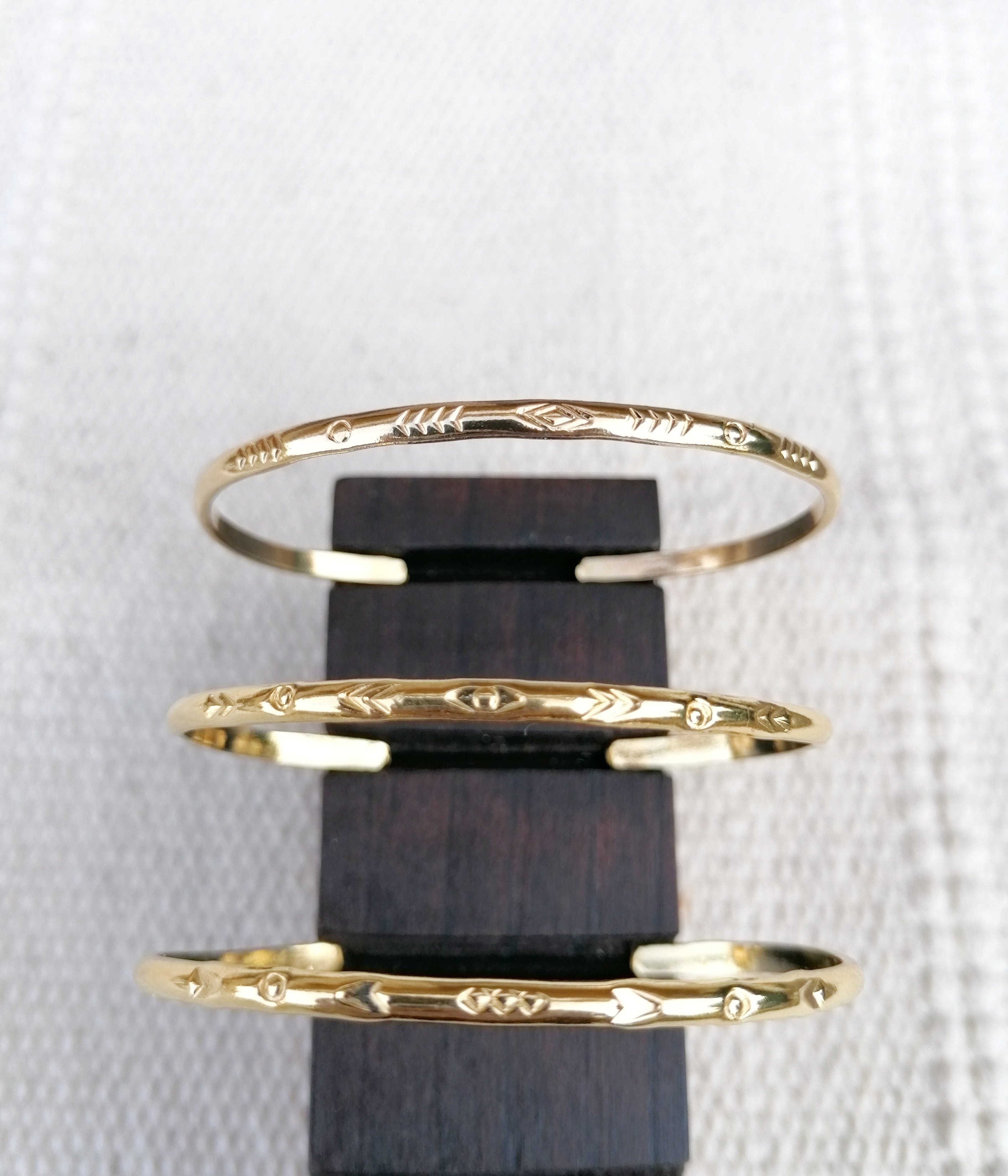 pulsera stampa chapada en oro de 24k