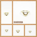 Anillo crown ,chapado en oro 24k