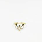 anillo crown, Chapado en oro 24k