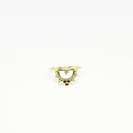 anillo crown, chapado en oro de 24k