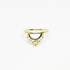 Anillo crown ,chapado en oro 24k