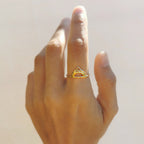 Anillo crown ,chapado en oro 24k
